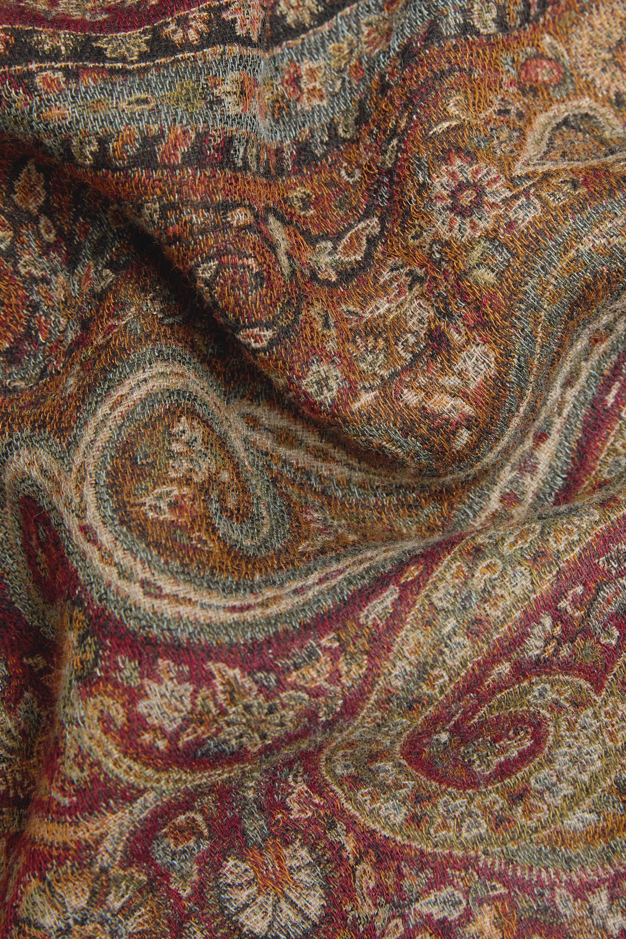 COUVERTURE JACQUARD CACHEMIRE